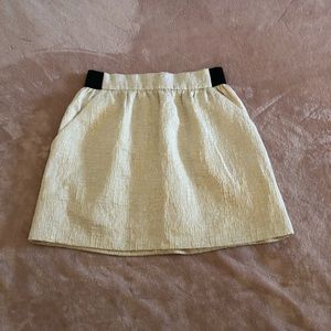 Charlotte Russe Creme and Gold Skirt